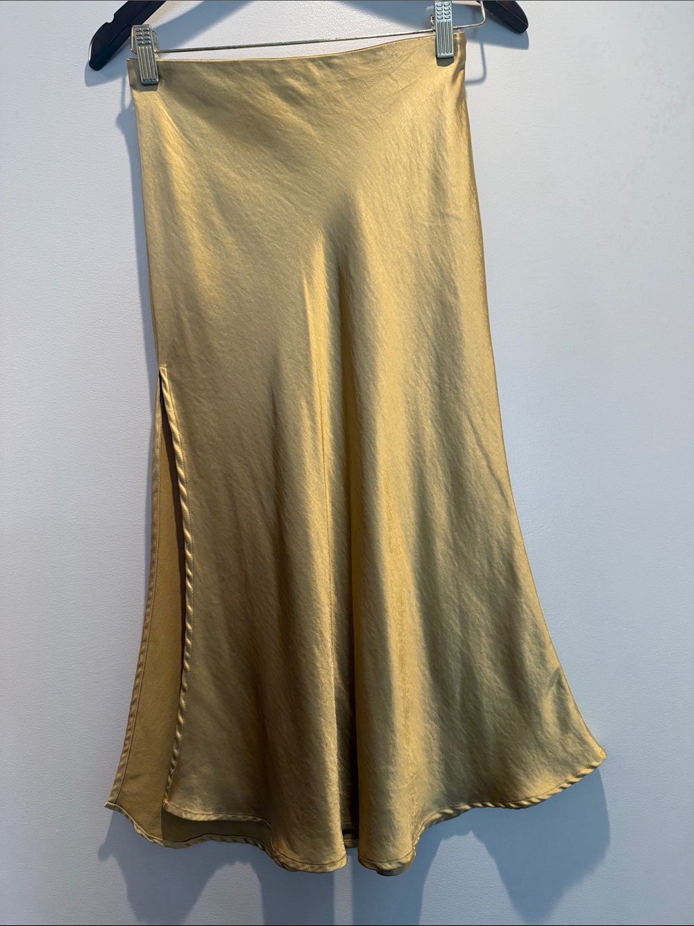 Satin Gold Slip Skirt